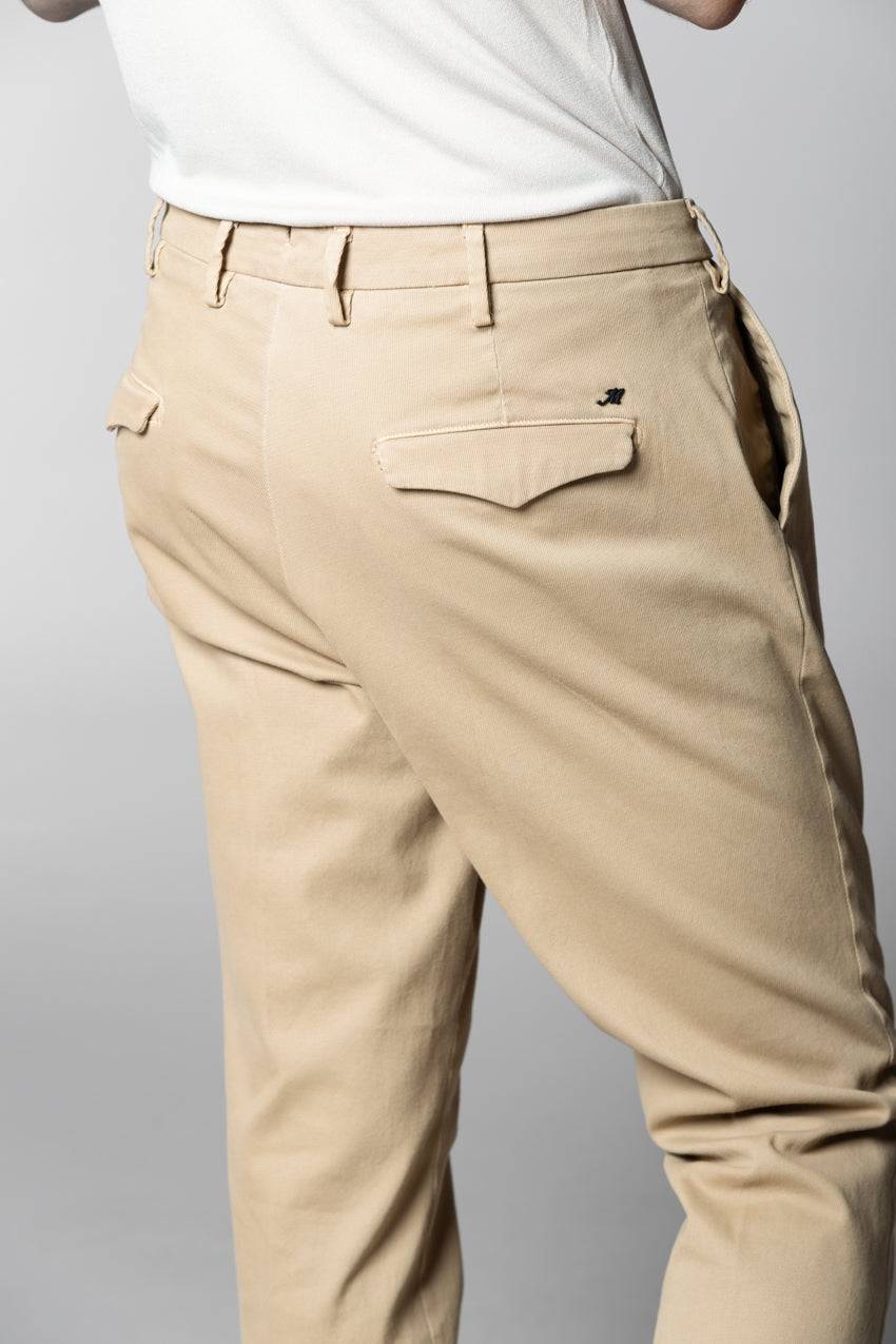 Boston 2 Pinces Herren Chinohose aus Tricot Relaxed Fit