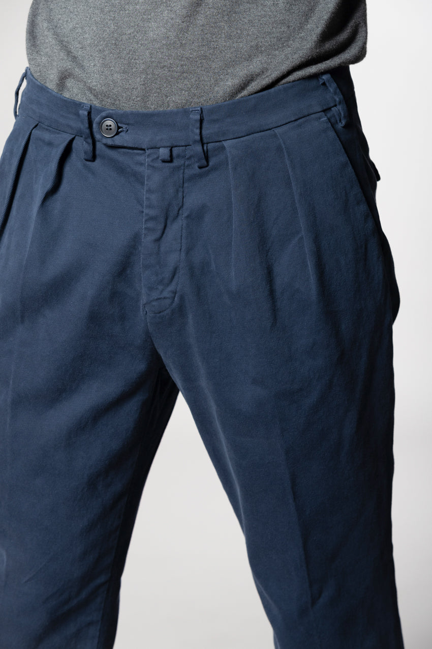 Boston 2 Pinces Herren Chinohose aus Tricot Relaxed Fit