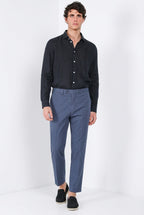 Dettaglio vita pantalone chino uomo Boston Mason's carta da zucchero in cavallery stretch SS26