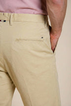Boston pantalone chino uomo in twill leggero stretch relaxed fit