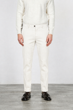 Paris pantalon chino homme en tricotine de coton tapered fit