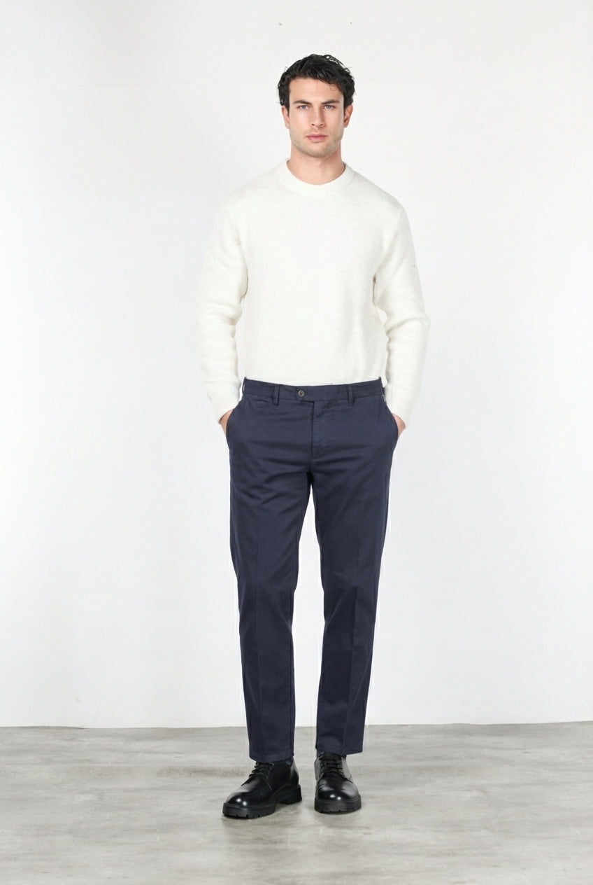 Garden pantalone chino uomo in bull stretch carrot fit