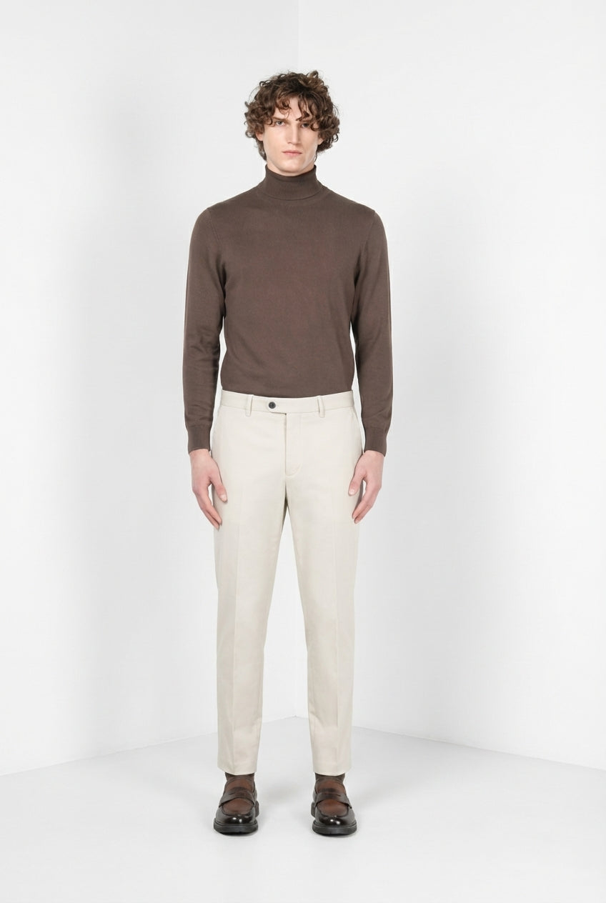 Paris pantalon chino homme en tricotine stretch carrot fit
