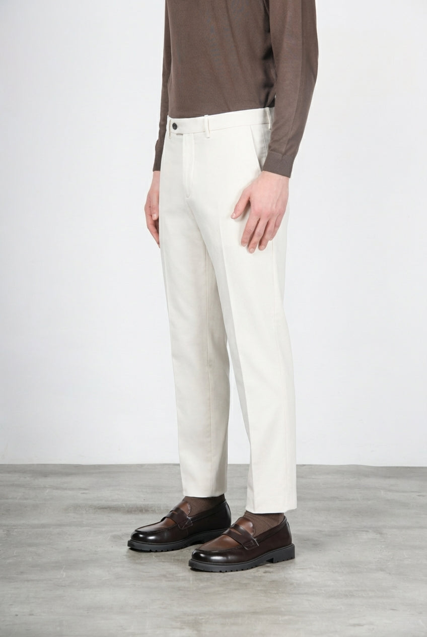 Paris pantalon chino homme en tricotine stretch carrot fit
