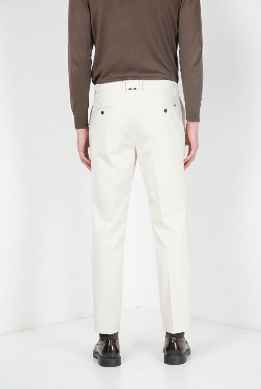 Paris pantalon chino homme en tricotine stretch carrot fit
