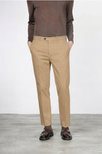 Paris men’s chino pants in stretch tricotine with carrot fit
