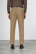 Paris pantalone chino uomo in velluto 1000 righe stretch carrot fit ①