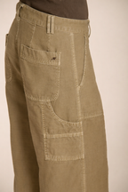 Dallas Wide women's cargo pants in slub cotton straight fit
