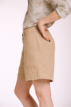 Dallas women's cargo bermuda in slub cotton relaxed fit