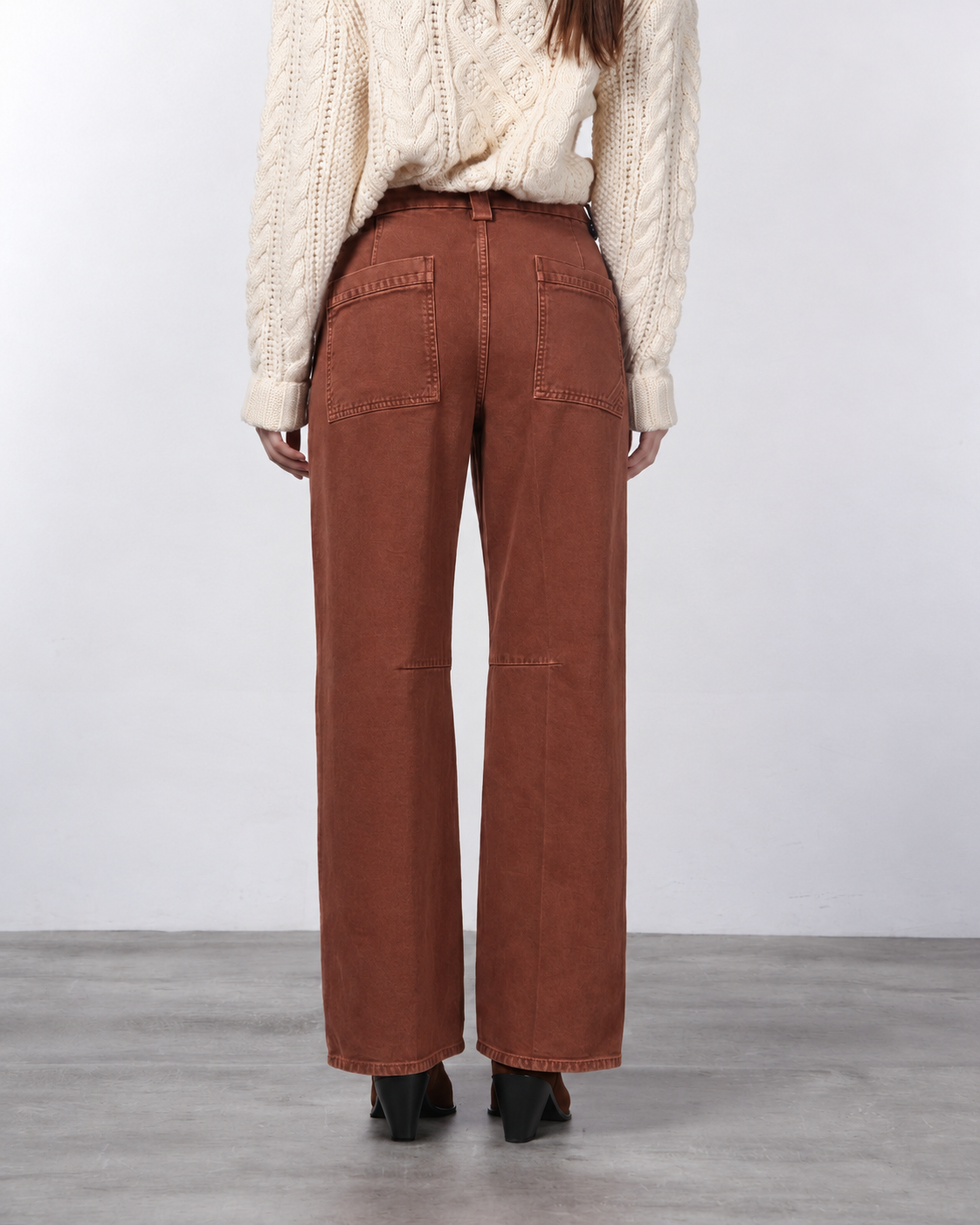 Violette pantalone chino donna in twill baloon fit ①