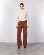 Violette women’s chino pants in twill with balloon fit ①
