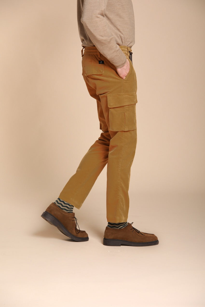 Chile Jogger pantalone cargo uomo in velluto 1500 righe extra slim fit