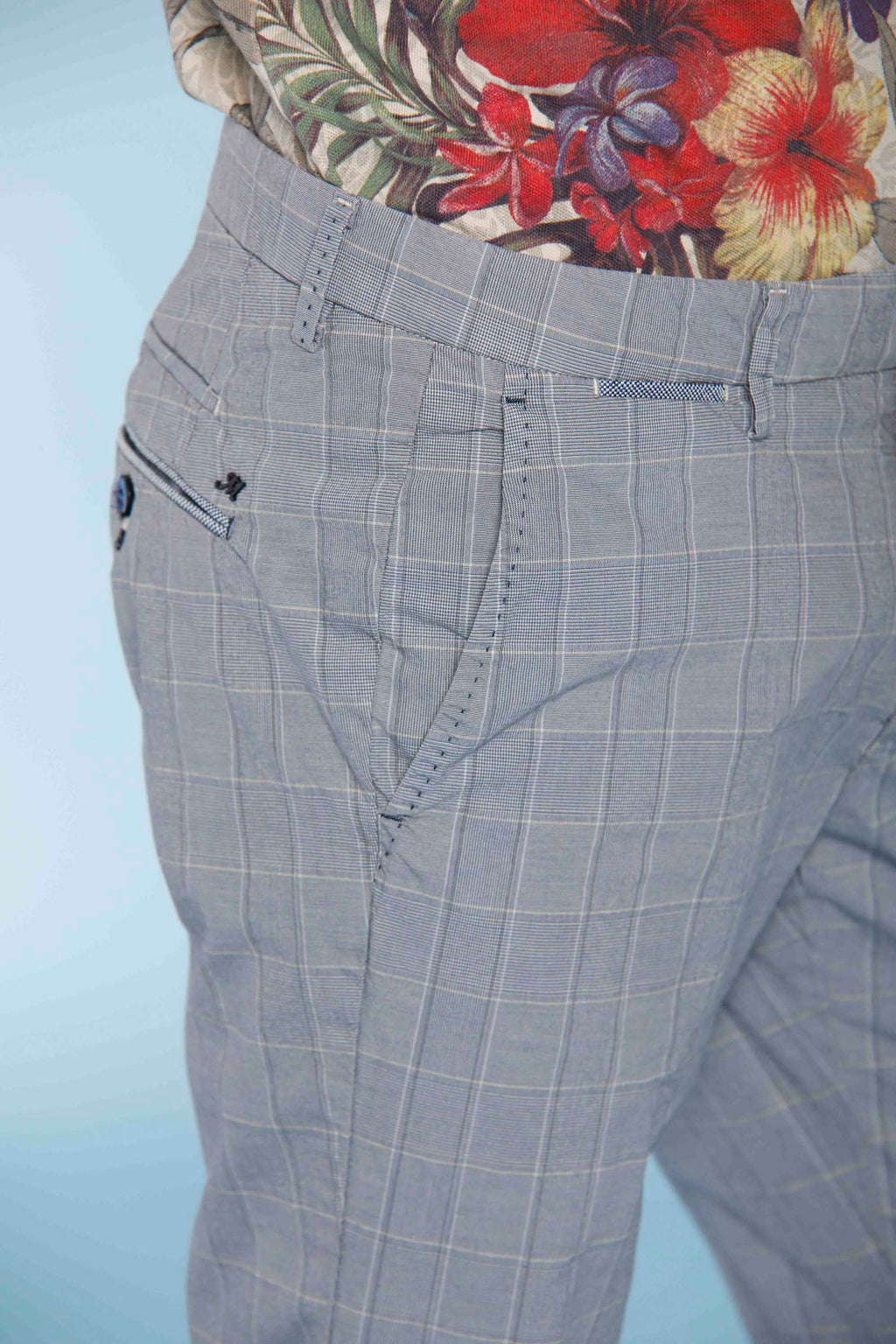 Torino Ocean - Slim Fit Herren-Chinohose aus abgetönter gelben Wales-Baumwolle